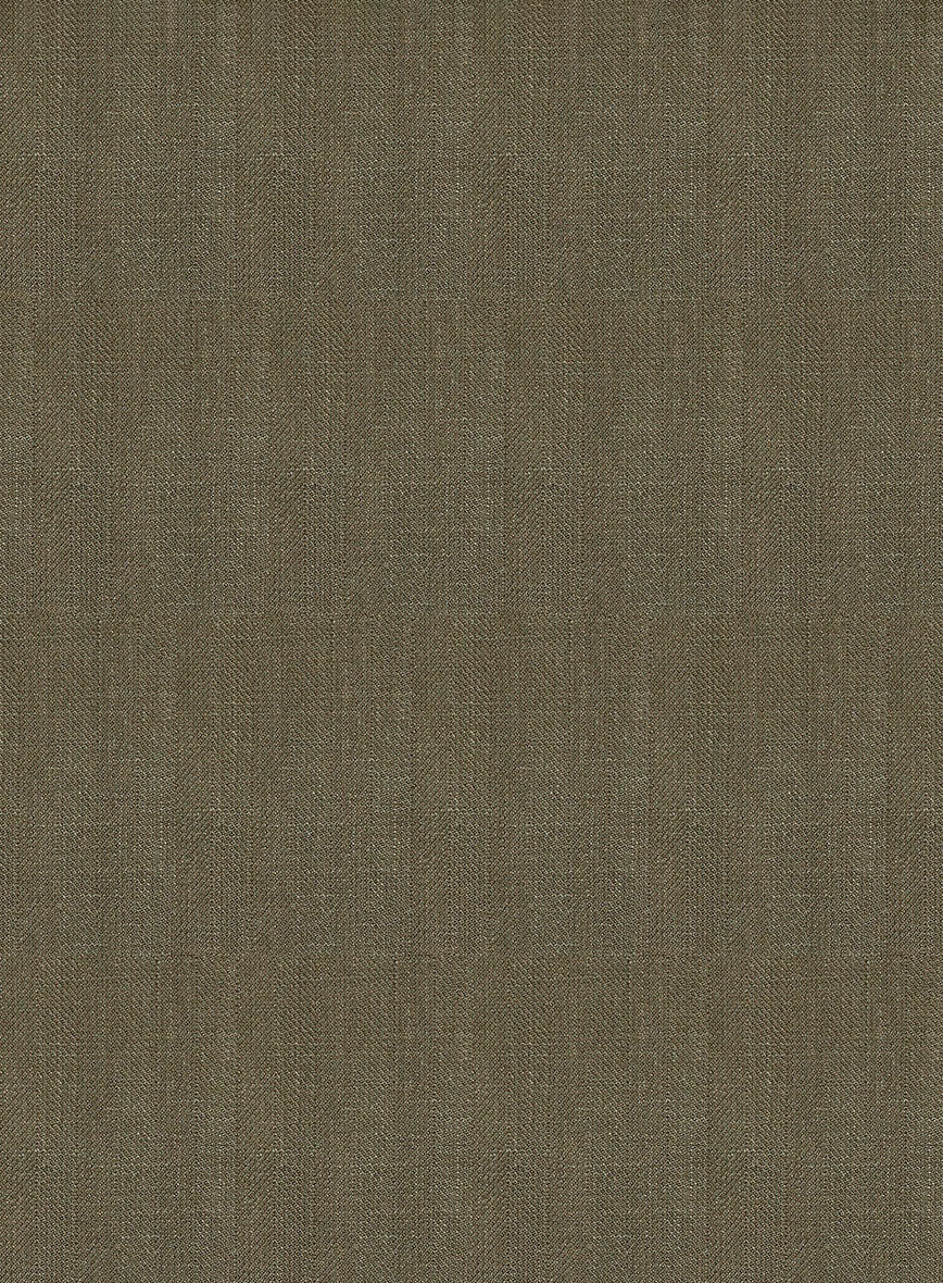 Italian Prato Tan Herringbone Linen Suit - StudioSuits