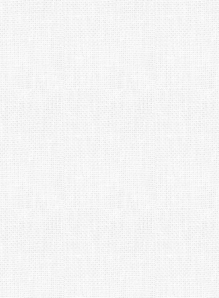 Italian Prato White Dobby Linen Pants - StudioSuits
