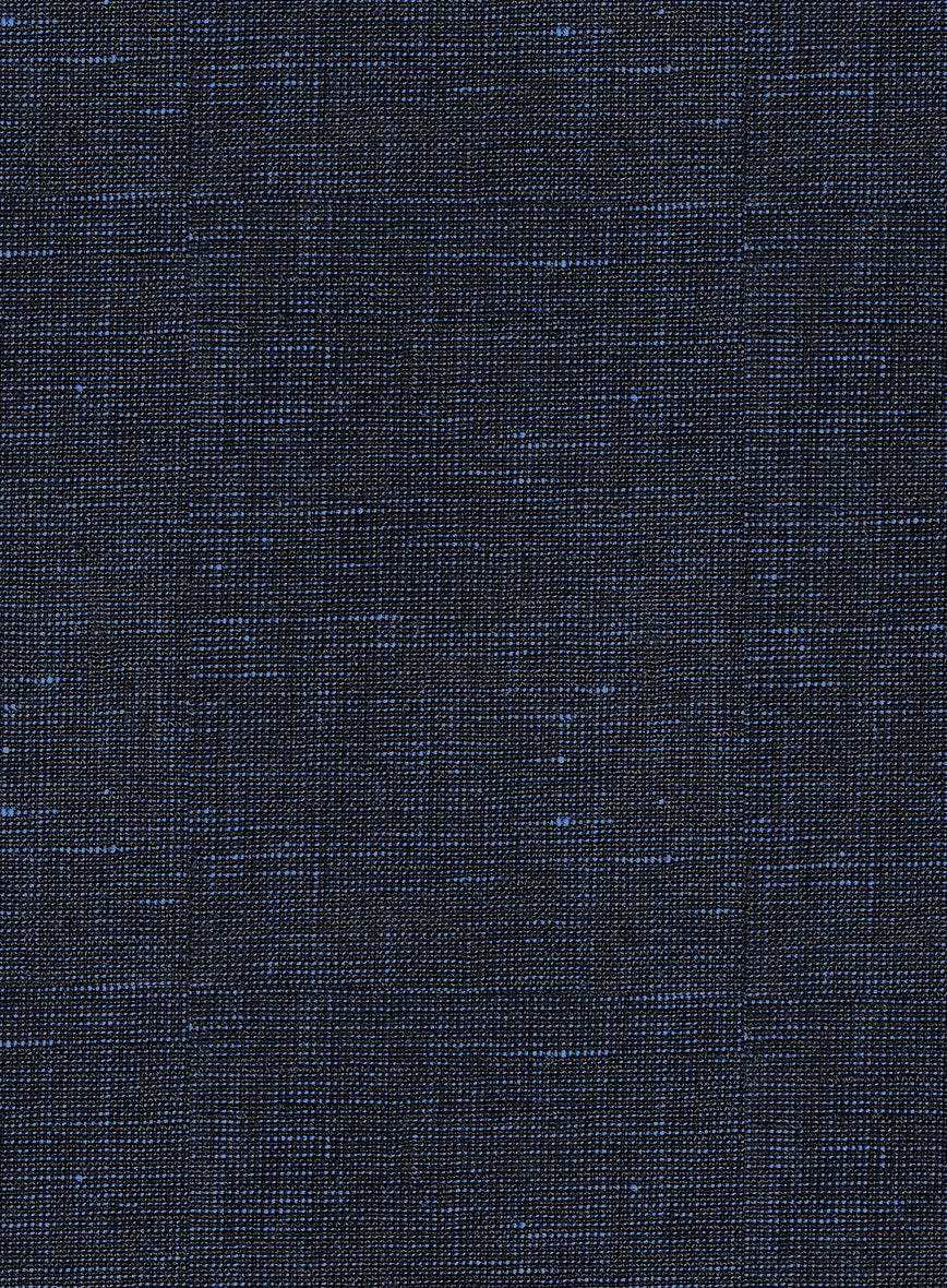 Italian Prato Blue Chambray Linen Suit - StudioSuits