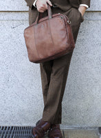 Italian Quelo Brown Twill Flannel Pants - StudioSuits