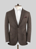 Italian Quelo Brown Twill Flannel Suit - StudioSuits