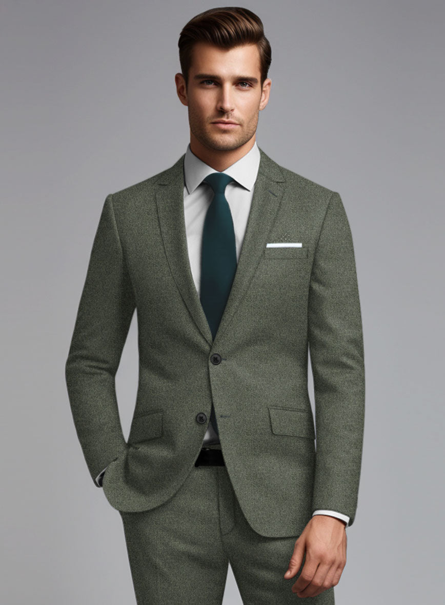 Italian Quelo Green Twill Flannel Jacket – StudioSuits