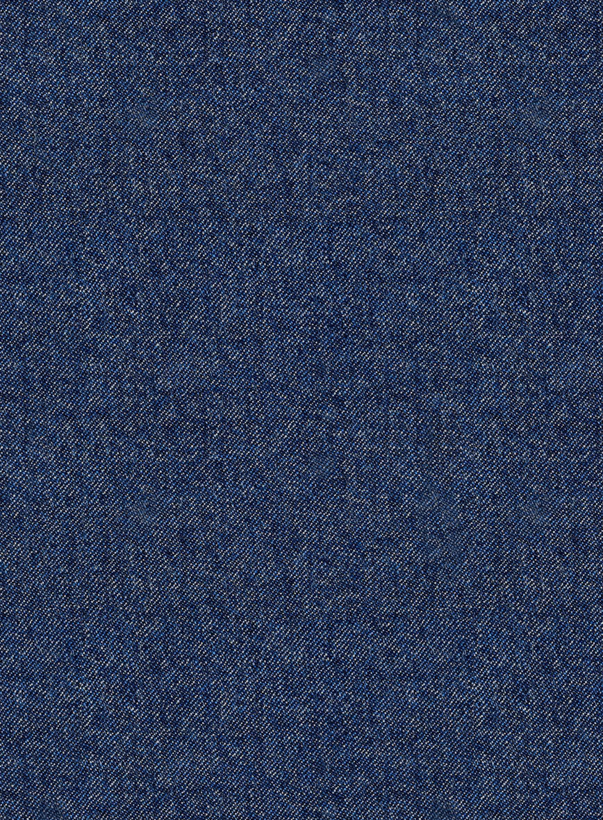 Italian Quelo Lapis Blue Twill Flannel Jacket - StudioSuits