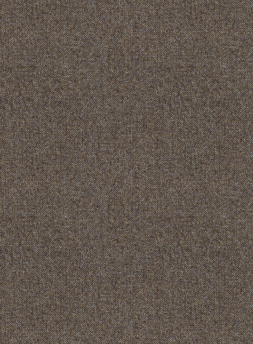 Italian Quelo Rust Brown Twill Flannel Jacket - StudioSuits