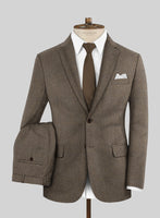 Italian Quelo Rust Brown Twill Flannel Suit - StudioSuits