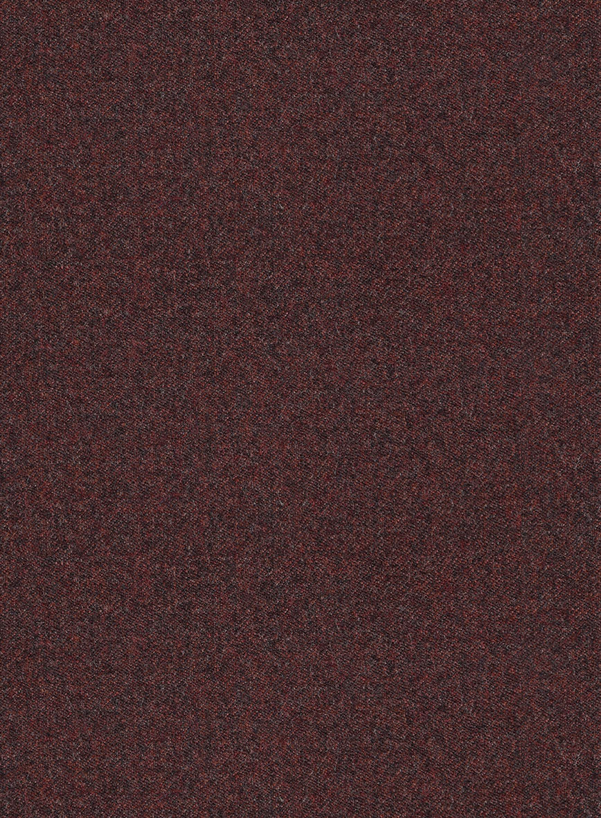 Italian Quelo Wine Twill Flannel Jacket - StudioSuits