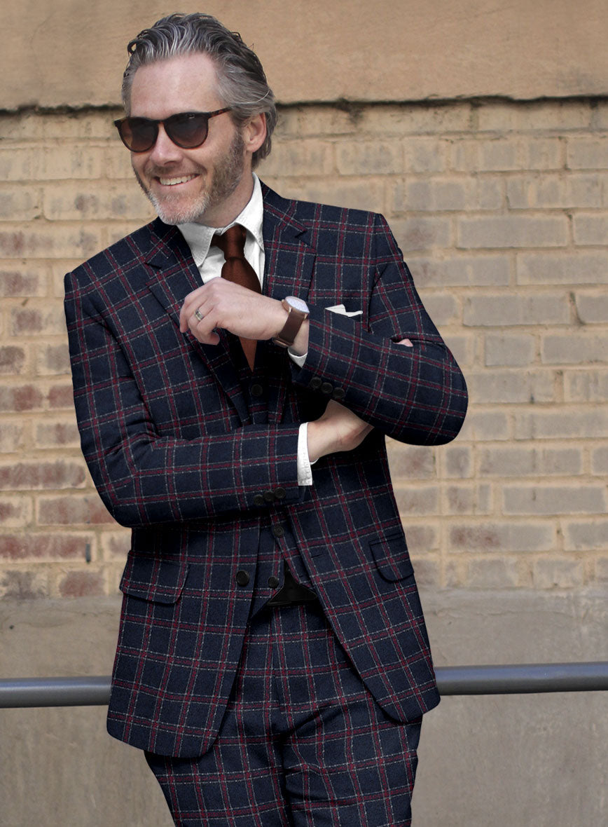 Italian Rarado Checks Tweed Jacket - StudioSuits