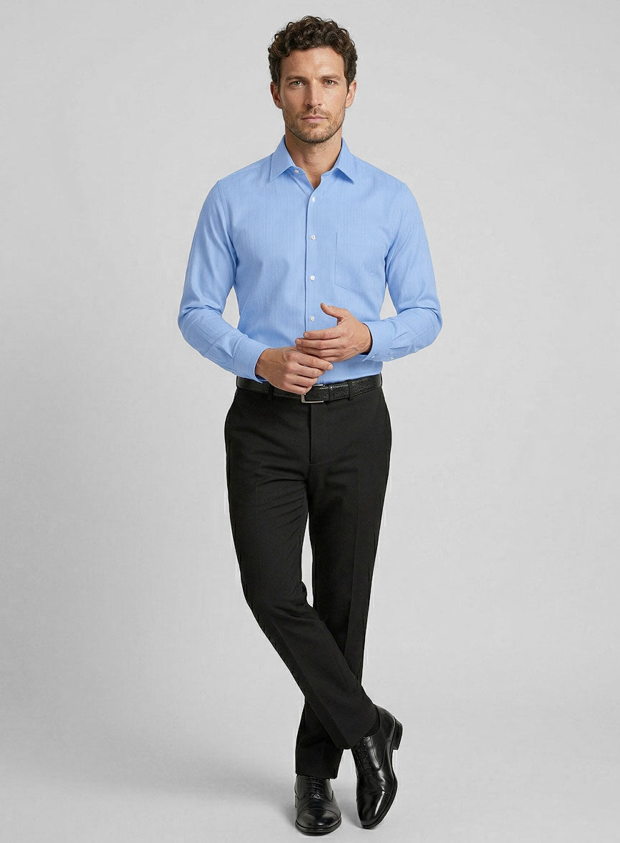 Italian Renzo Herringbone Shirt - StudioSuits