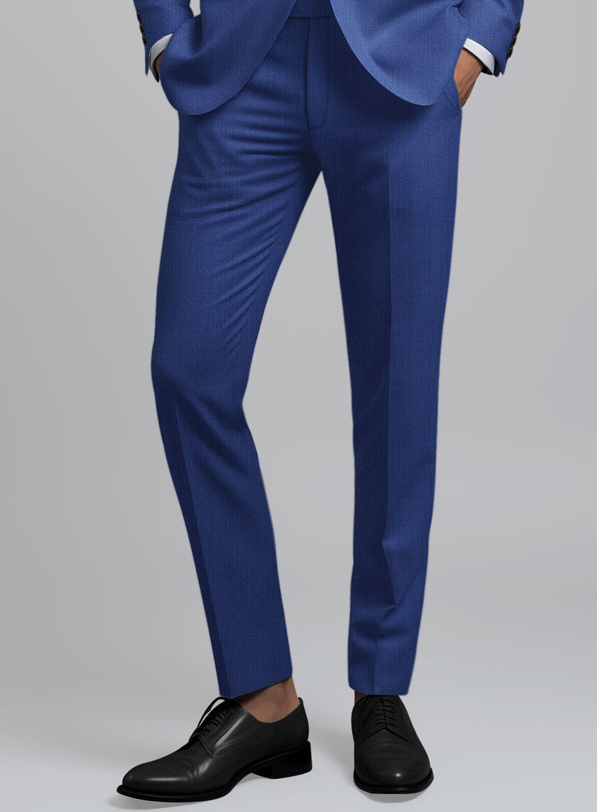 Italian Royal Blue Wool Suit - StudioSuits