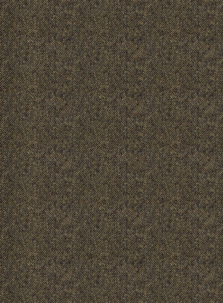 Italian Rust Herringbone Flannel Pants - StudioSuits