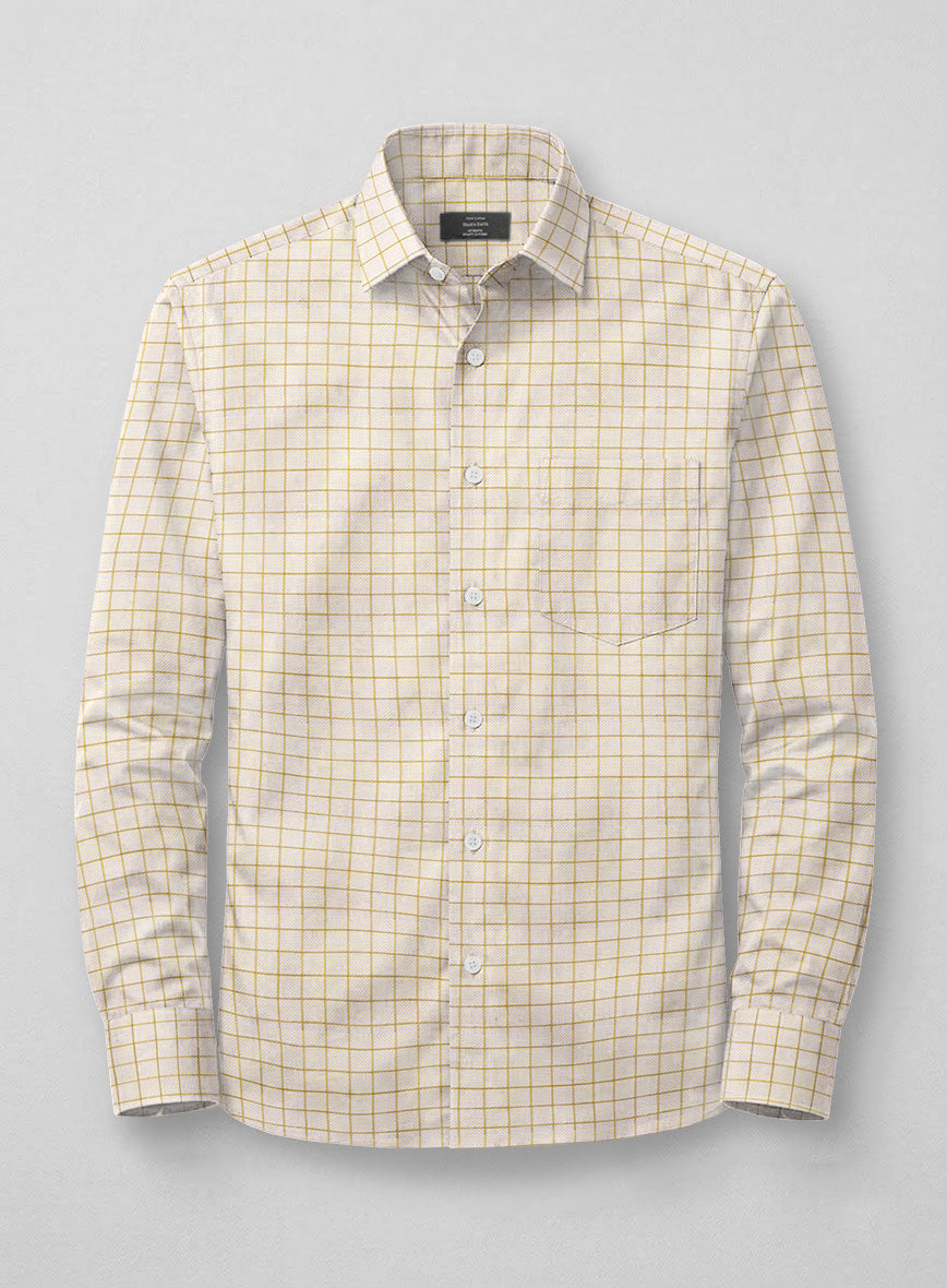 Italian Sabbia Grid Shirt - StudioSuits