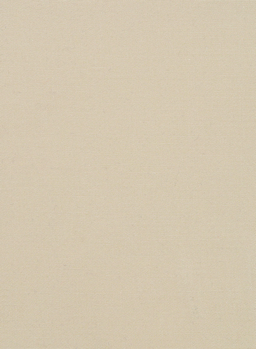 Italian Sand Beige Cotton Stretch Pants - StudioSuits