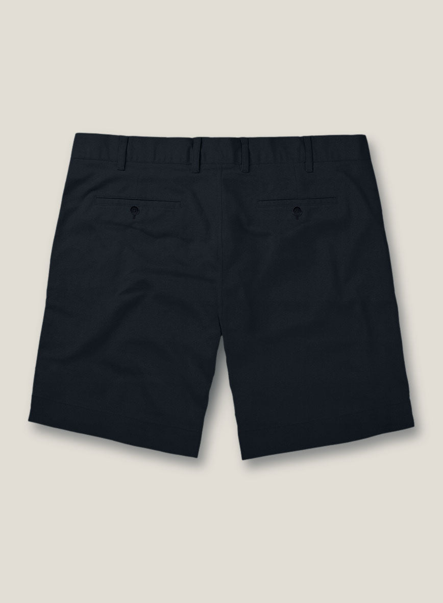 Italian Sapphire Blue Cotton Stretch Shorts - StudioSuits