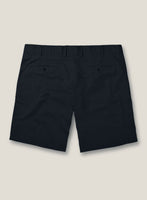 Italian Sapphire Blue Cotton Stretch Shorts - StudioSuits