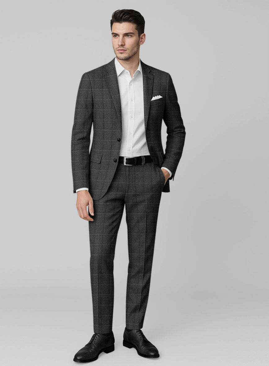 Italian Serto Checks Tweed Suit - StudioSuits