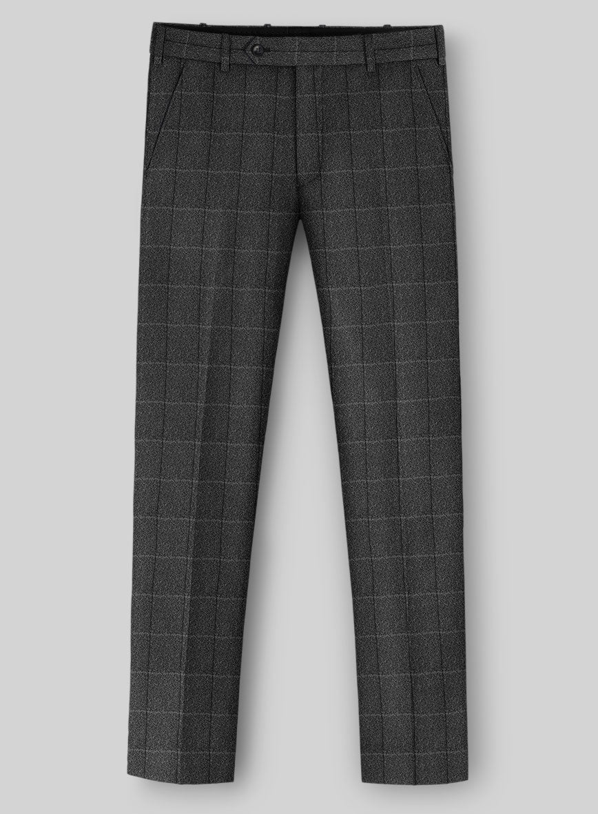 Italian Serto Checks Tweed Pants - StudioSuits