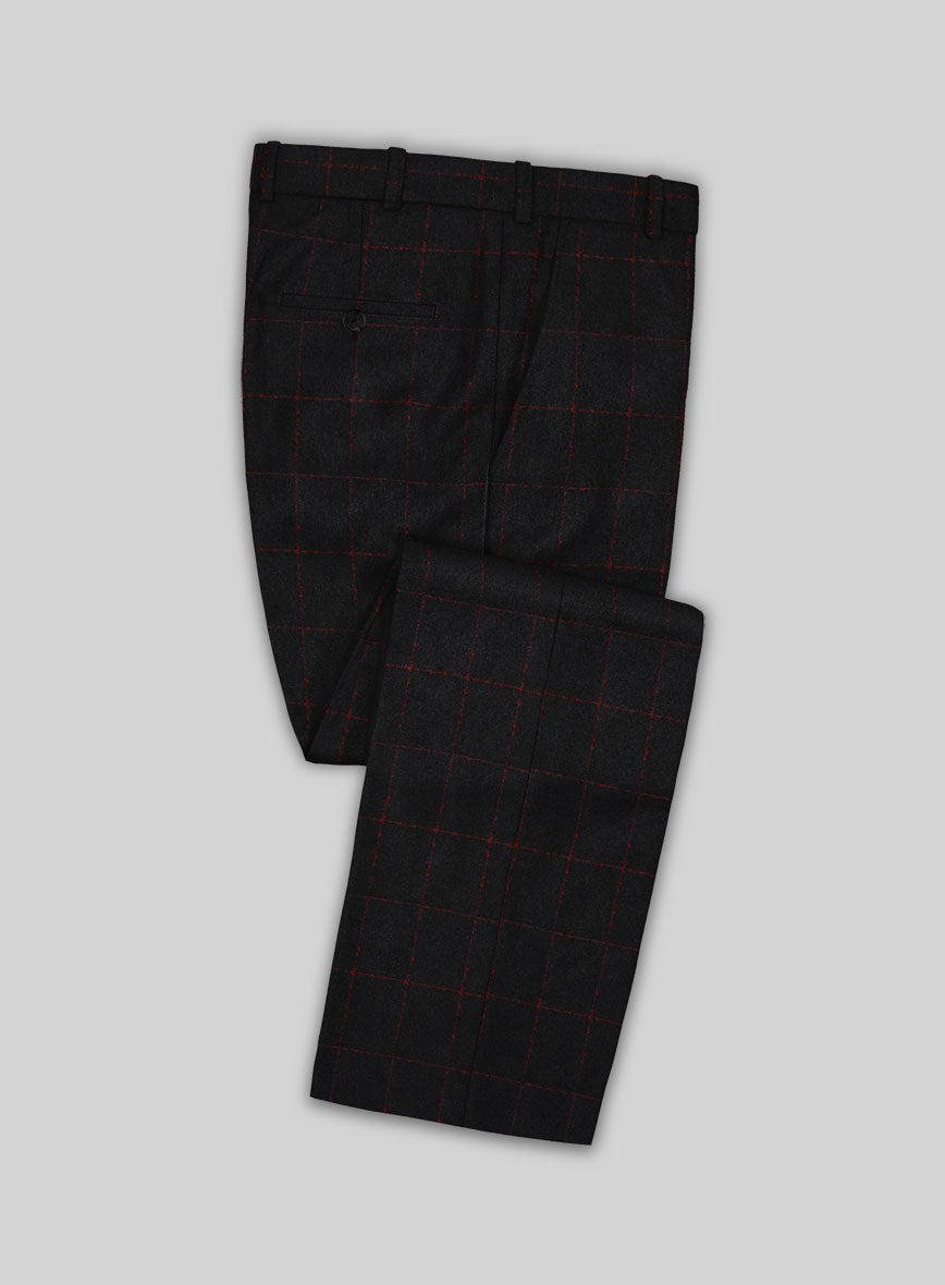 Italian Setla Checks Tweed Pants - StudioSuits