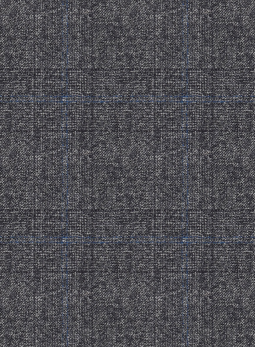 Italian Sift Gray Glen Flannel Pants - StudioSuits