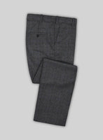 Italian Sift Gray Glen Flannel Pants - StudioSuits