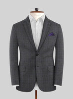 Italian Sift Gray Glen Flannel Suit - StudioSuits