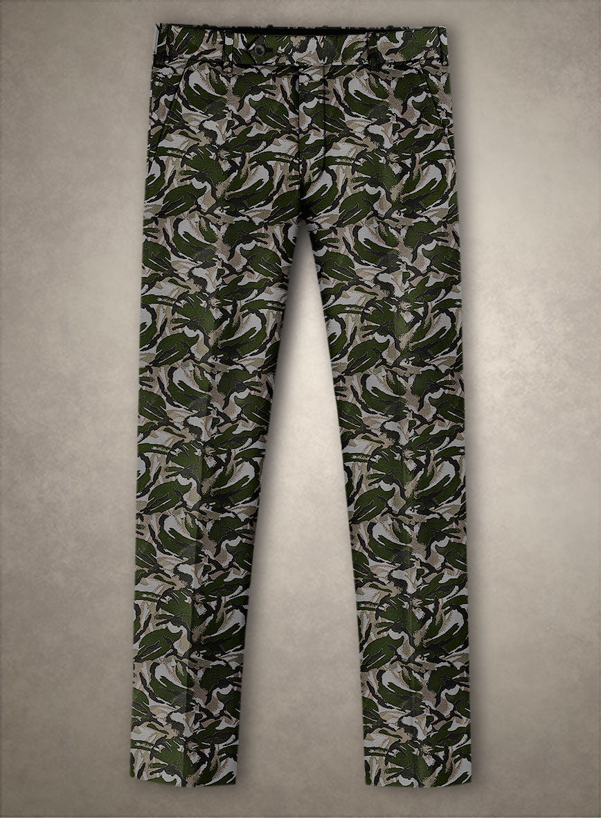 Italian Silk Camuflora Pants - StudioSuits