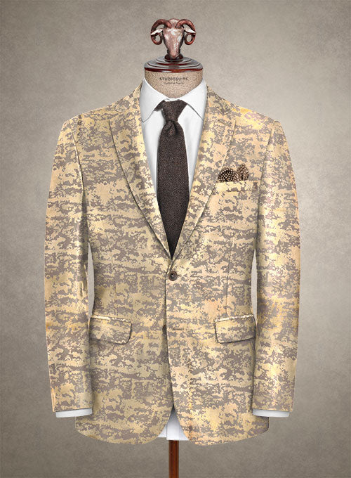 Italian Silk Golden Jacket - StudioSuits