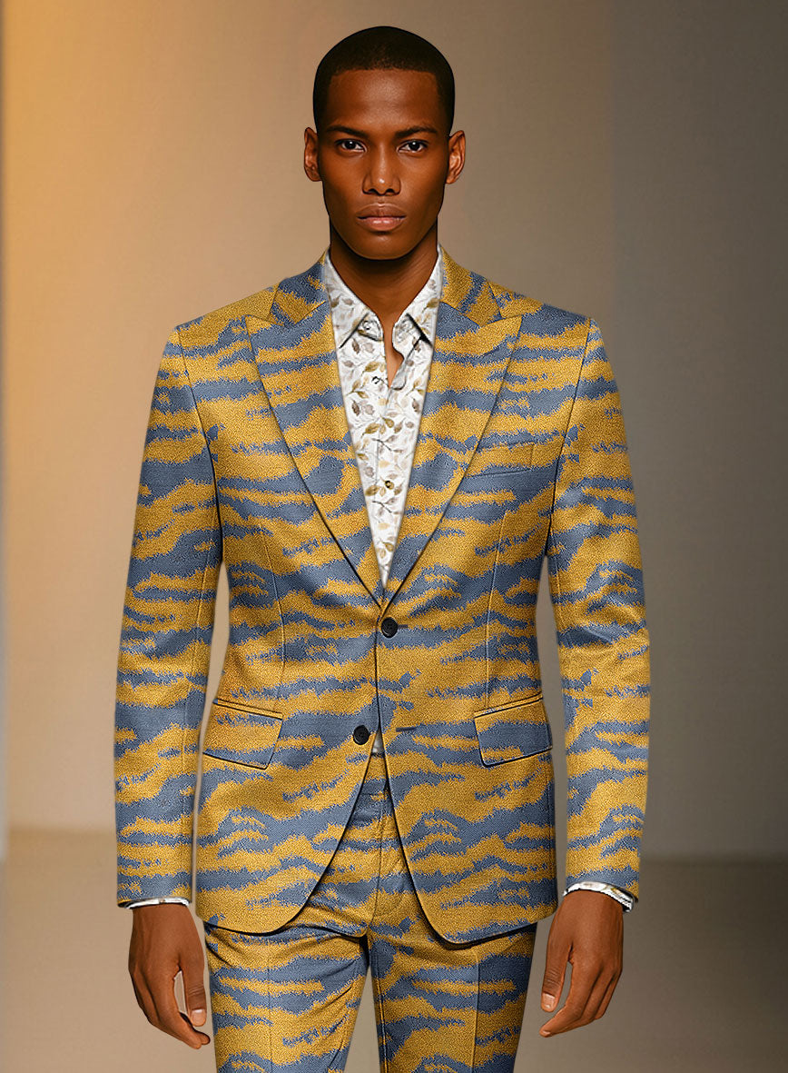 Italian Silk Tigro Luxe Jacket - StudioSuits