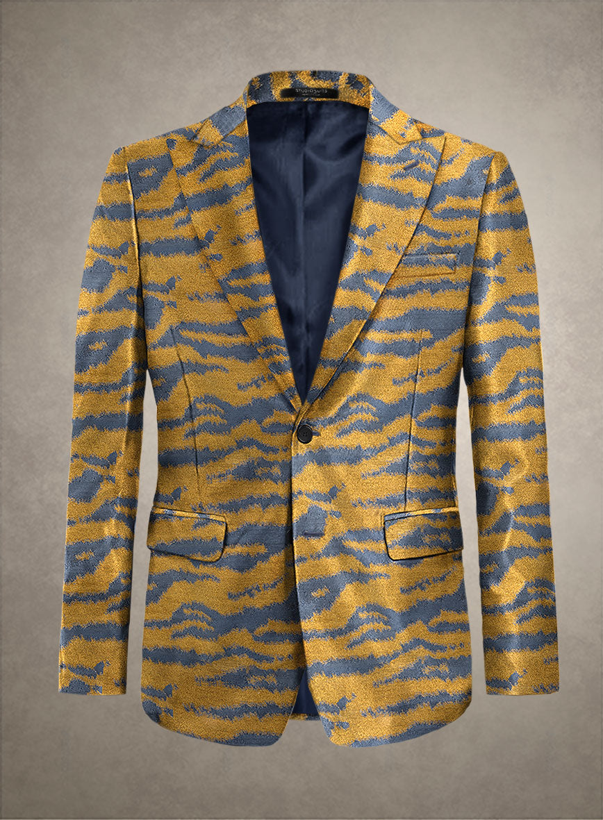 Italian Silk Tigro Luxe Jacket - StudioSuits