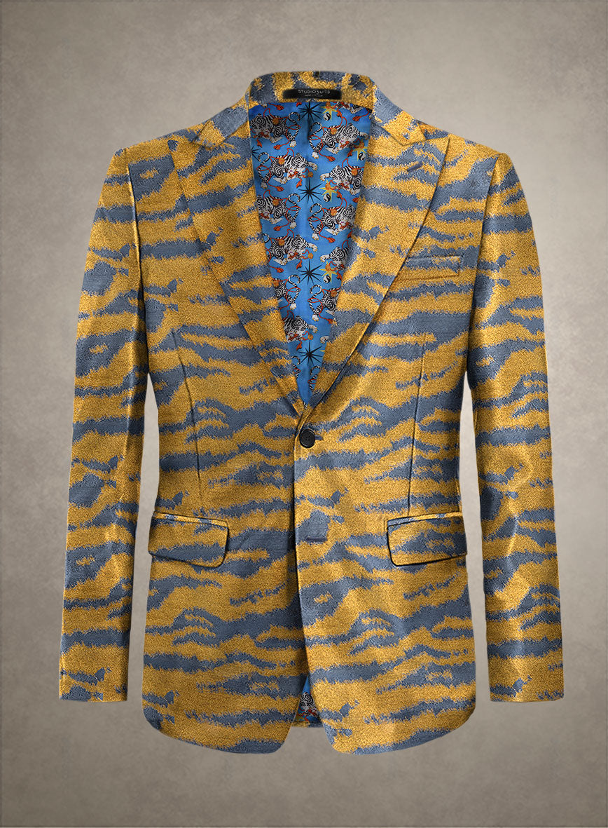 Italian Silk Tigro Luxe Jacket - StudioSuits