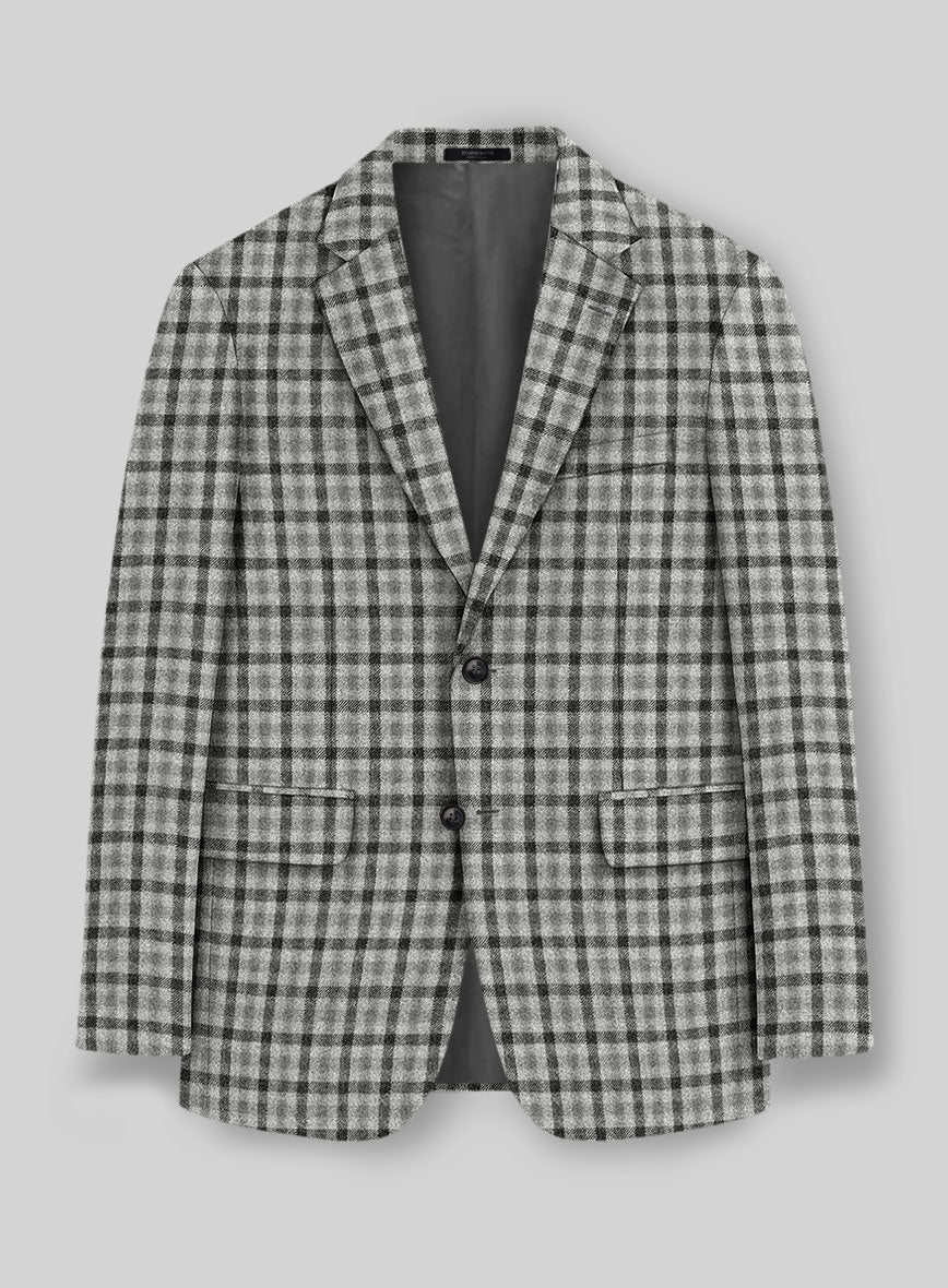 Italian Silverthorn Check Tweed Jacket - StudioSuits