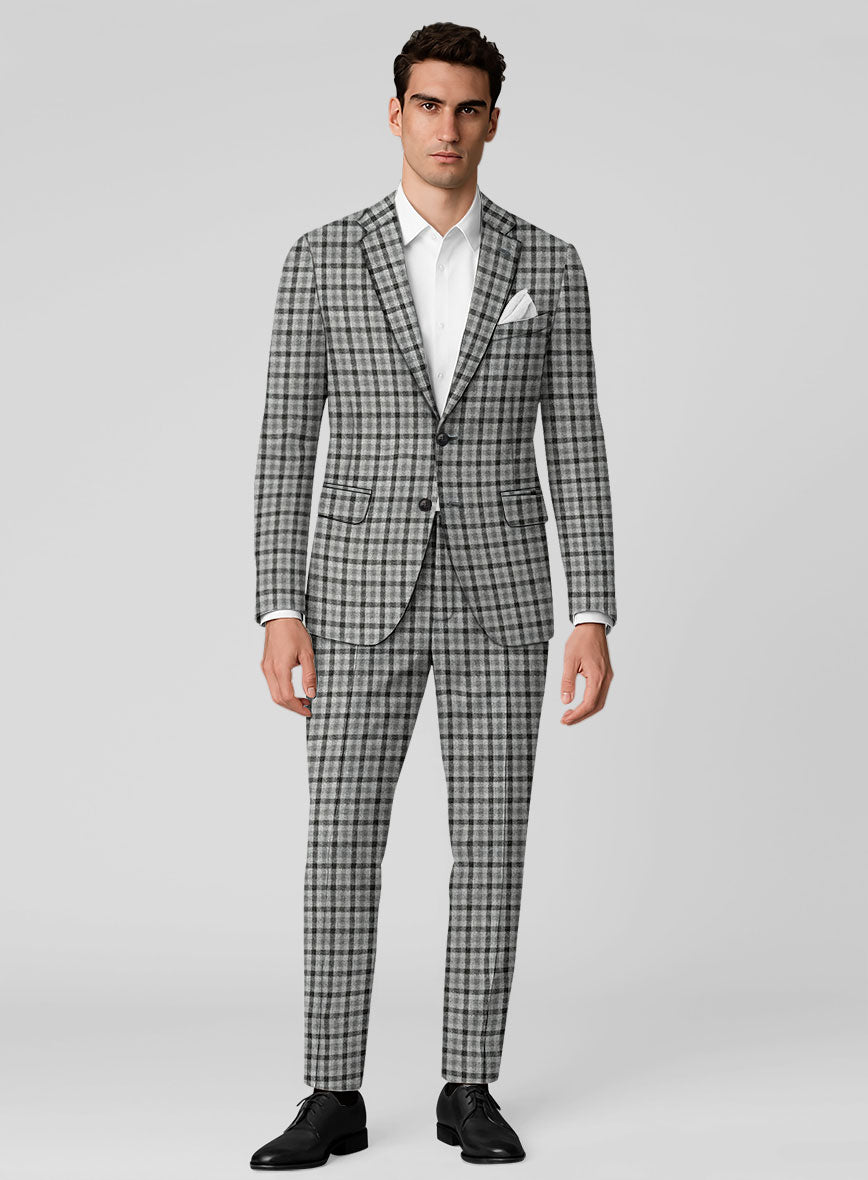 Italian Silverthorn Check Tweed Suit - StudioSuits