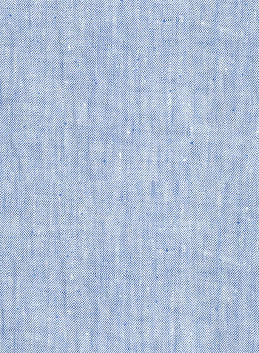 Women's Italian Sky Blue Linen Pants - StudioSuits