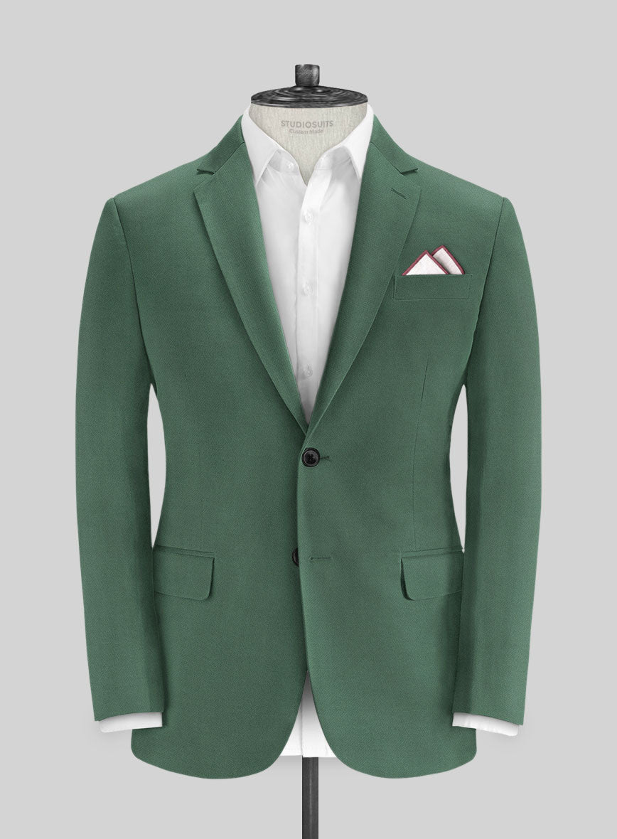 Italian Spring Green Cotton Stretch Jacket - StudioSuits