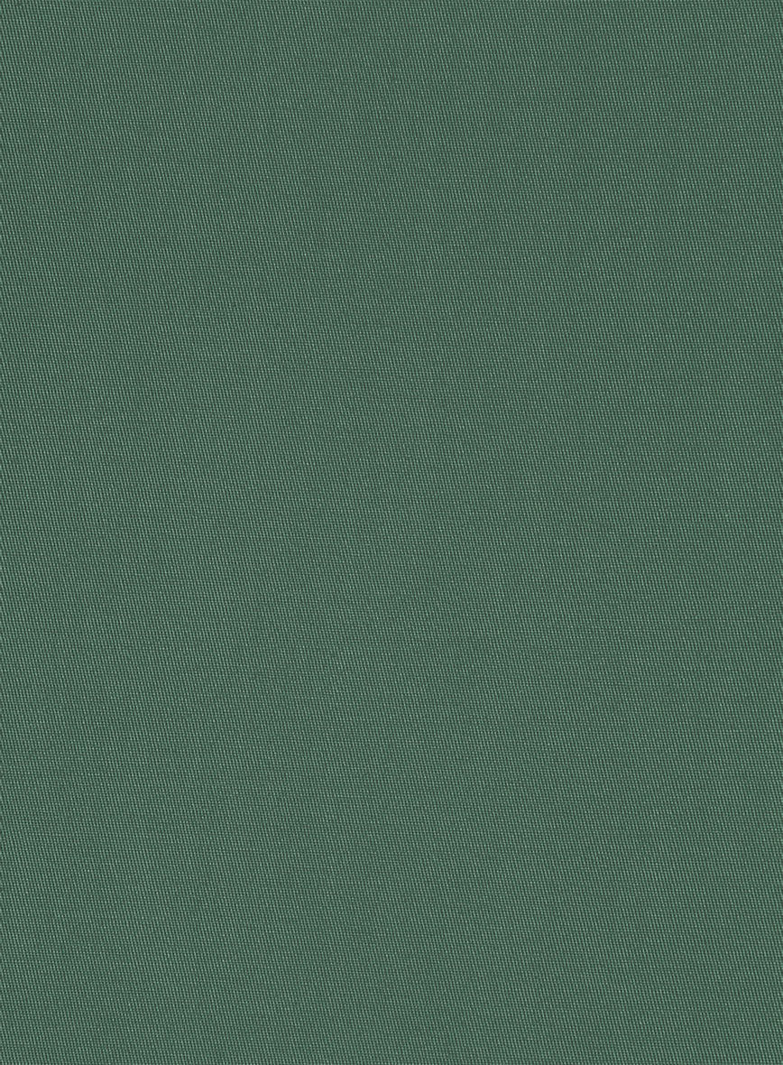 Italian Spring Green Cotton Stretch Pants - StudioSuits