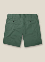 Italian Spring Green Cotton Stretch Shorts - StudioSuits