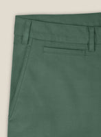 Italian Spring Green Cotton Stretch Shorts - StudioSuits