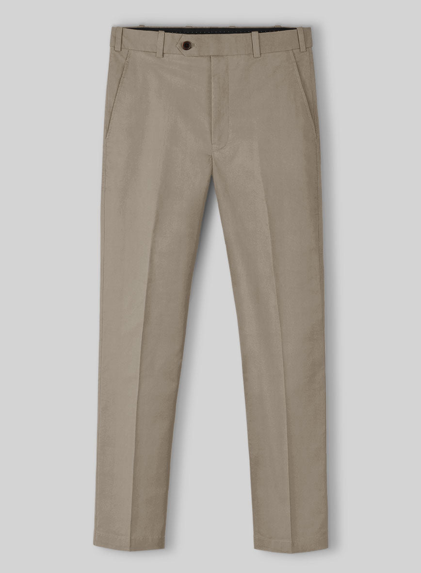 Italian Stone Khaki Cotton Stretch Suit - StudioSuits
