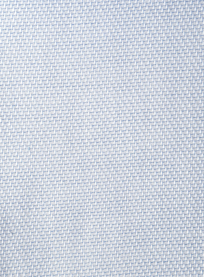 Italian Stretch Blue Fret Shirt - StudioSuits