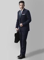 Italian Sway Blue Glen Flannel Suit - StudioSuits