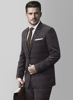 Italian Sway Brown Glen Flannel Suit - StudioSuits