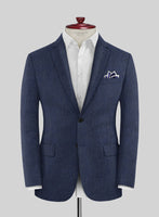 Italian Tavi Blue Nailhead Flannel Suit - StudioSuits