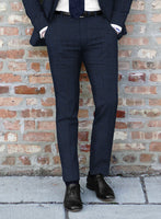 Italian Tavi Dark Blue Nailhead Flannel Suit - StudioSuits