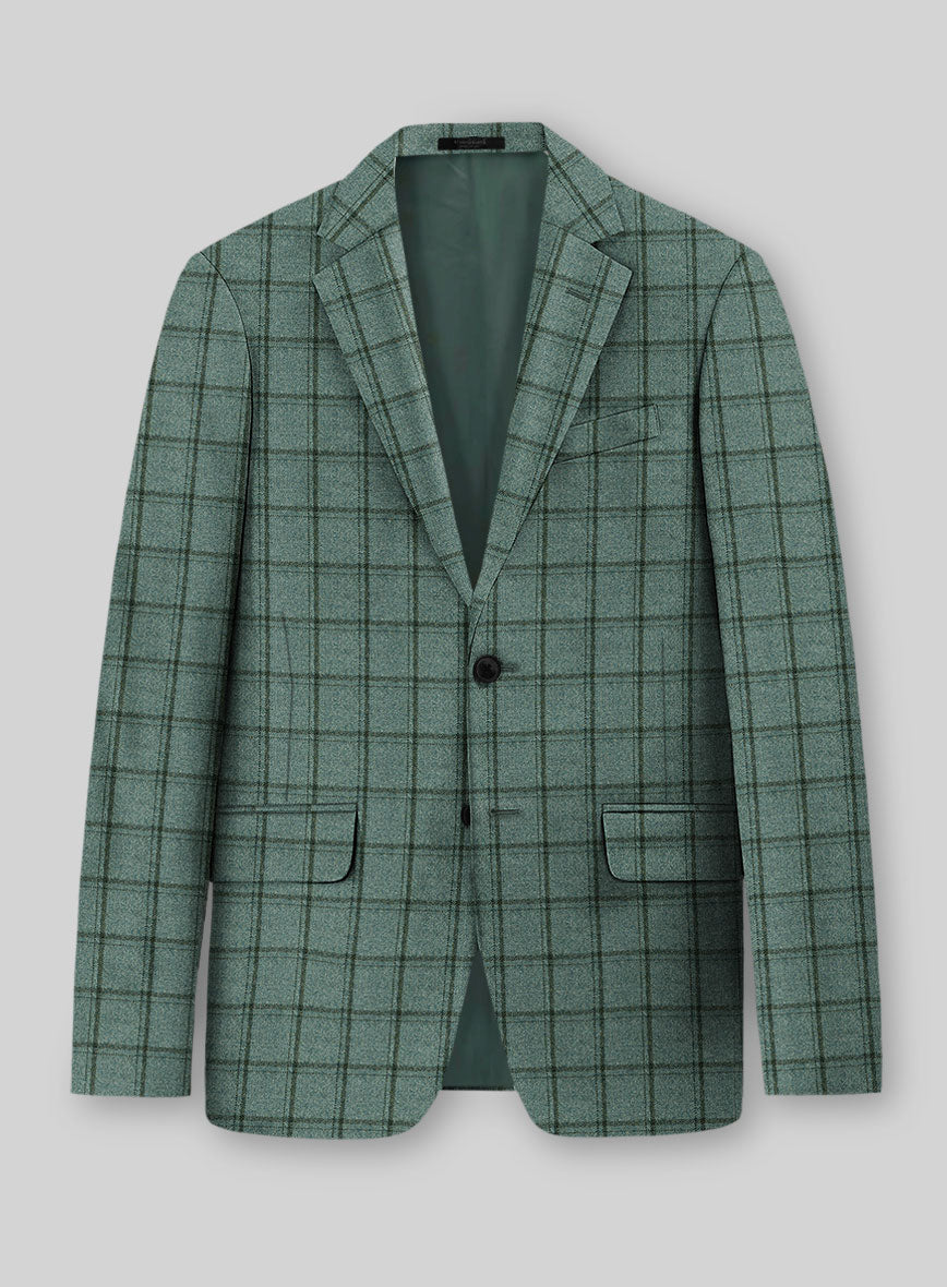 Italian Tealmoor Check Tweed Jacket - StudioSuits