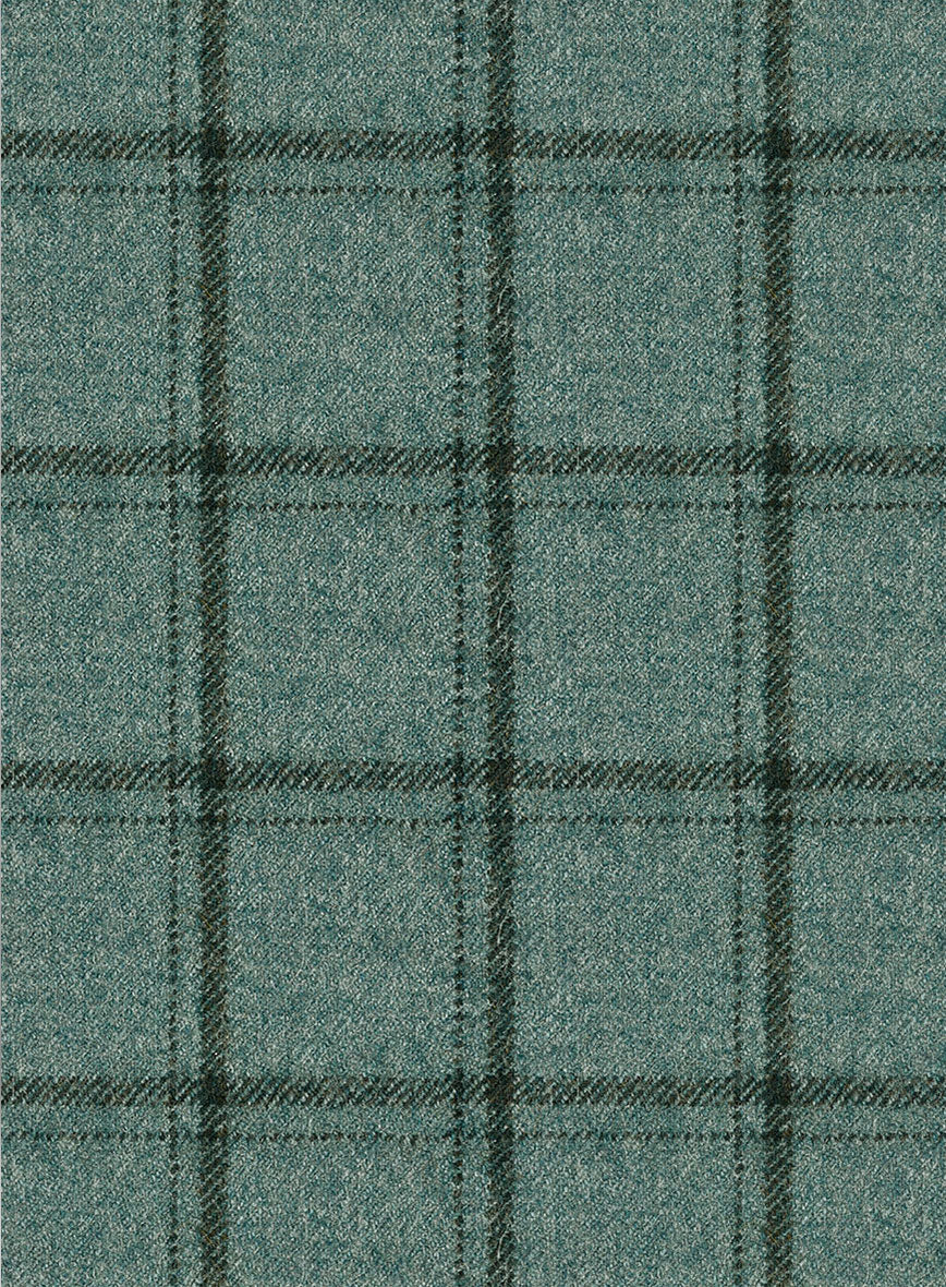Italian Tealmoor Check Tweed Pants - StudioSuits