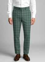Italian Tealmoor Check Tweed Pants - StudioSuits