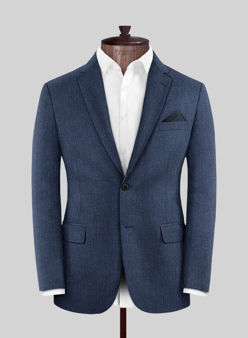 Italian Tela Indigo Blue Wool Suit - StudioSuits