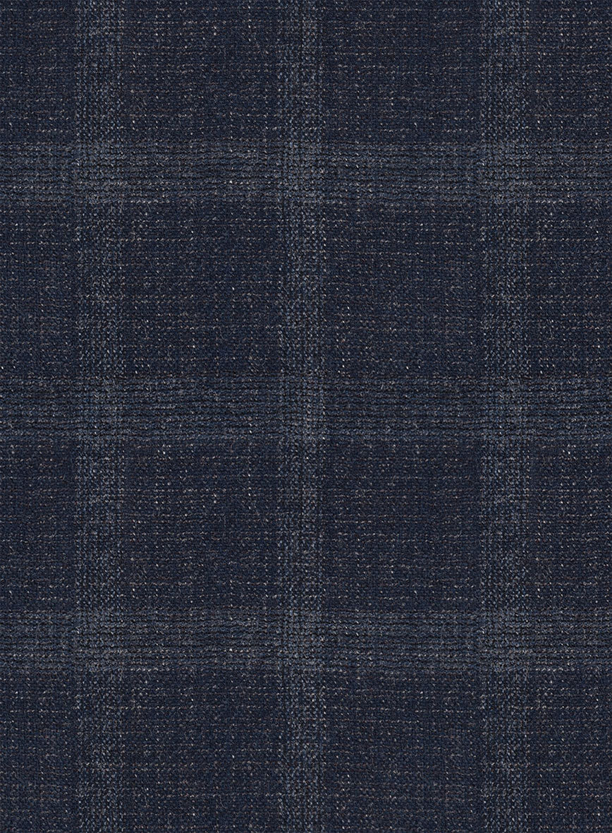 Italian Trek Blue Checks Flannel Suit - StudioSuits