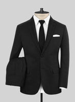 Italian Turna Black Flannel Suit - StudioSuits