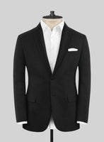 Italian Turna Black Flannel Suit - StudioSuits