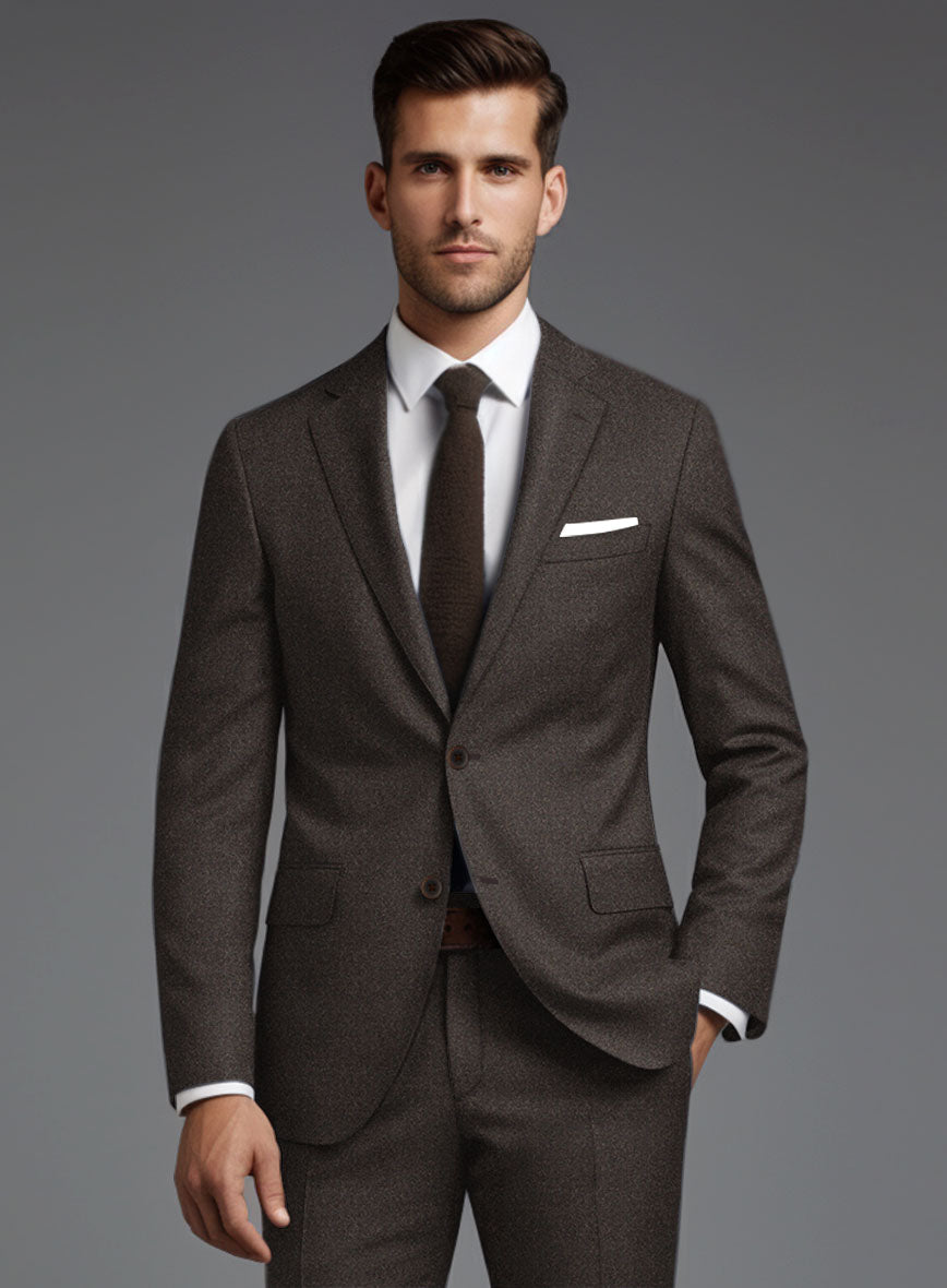 Italian Turna Brown Flannel Jacket - StudioSuits